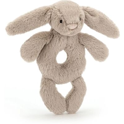 Jellycat Lapin Beige Bashful - Hochet en Peluche Jellycat Lapin Beige Bashful - Hochet en Peluche