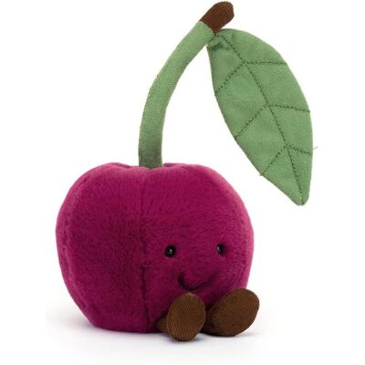 Jellycat Amuseables Cherry - Soft Toy - Magenta Jellycat Amuseables Cherry - Soft Toy - Magenta