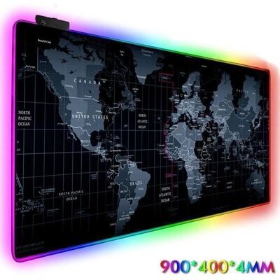 Aucune - WorldMap RGB - Carte du monde - Éclairage RGB - Tapis de souris - Publicité Aucune - WorldMap RGB - Carte du monde - Éclairage RGB - Tapis de souris - Publicité