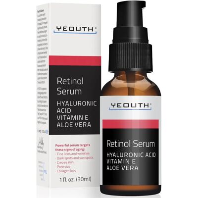 YEOUTH Retinol Serum 30ml Vitamin E & Hyaluronic Acid - Face Serum YEOUTH Retinol Serum 30ml Vitamin E & Hyaluronic Acid - Face Serum