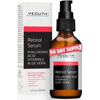 YEOUTH Retinol Serum - 60ml with Hyaluronic & Vitamin E YEOUTH Retinol Serum - 60ml with Hyaluronic & Vitamin E