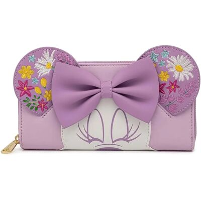 Loungefly Disney Minnie Fleurs Portefeuille - Portefeuille - Publicité Loungefly Disney Minnie Fleurs Portefeuille - Portefeuille - Publicité
