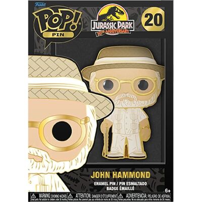 Broche de esmalte Jurassic Park John Hammond - 10 cm con brillo en la oscuridad Broche de esmalte Jurassic Park John Hammond - 10 cm con brillo en la oscuridad