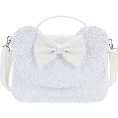 Disney Minnie Mouse Sequin Wedding Crossbody Bag - White/Silver Disney Minnie Mouse Sequin Wedding Crossbody Bag - White/Silver