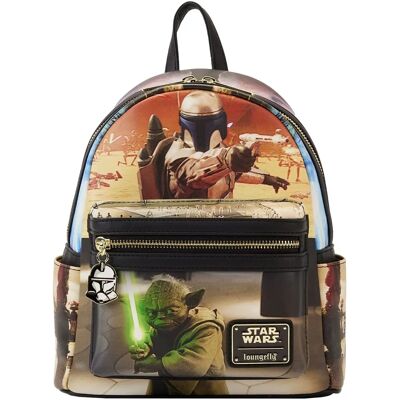 Loungefly Star Wars: Episode II Attack of the Clones Scene Mini Rugzak - Groen Loungefly Star Wars: Episode II Attack of the Clones Scene Mini Rugzak - Groen