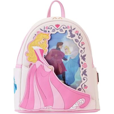 Loungefly Disney: La Belle au bois dormant Sac à dos mini lenticulaire - Rose - Sac à dos - Publicité Loungefly Disney: La Belle au bois dormant Sac à dos mini lenticulaire - Rose - Sac à dos - Publicité