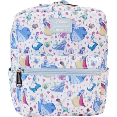 Loungefly Disney Prinzessinnen Manga Style Mini Rucksack - All-Over Druck Nylon-Tasche Loungefly Disney Prinzessinnen Manga Style Mini Rucksack - All-Over Druck Nylon-Tasche