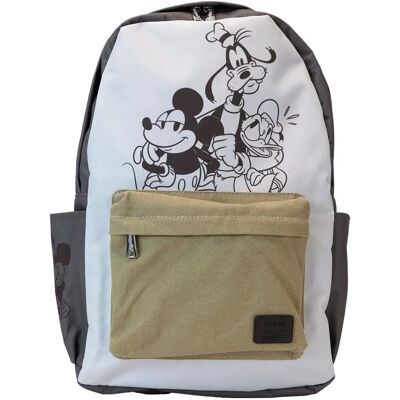 Loungefly Mickey und Freunde Canvas Nylon Rucksack - 29,2cm B - Disney Loungefly Mickey und Freunde Canvas Nylon Rucksack - 29,2cm B - Disney
