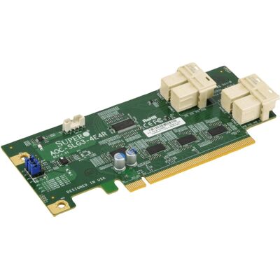 Supermicro AOC-SLG3-4E4R - PCIe - SAS - Lågprofil - 12,8 Gbps - Lagringskontroller Supermicro AOC-SLG3-4E4R - PCIe - SAS - Lågprofil - 12,8 Gbps - Lagringskontroller