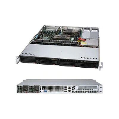 Supermicro R804CB Server Rackmount Chassi - 4 Hot-Swap Platser - 800W PSU - Svart - 1U Supermicro R804CB Server Rackmount Chassi - 4 Hot-Swap Platser - 800W PSU - Svart - 1U