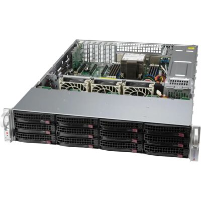 Supermicro CSE-826BAC12-R802LPB Rack-Server-Gehäuse - Grau - 800 W Supermicro CSE-826BAC12-R802LPB Rack-Server-Gehäuse - Grau - 800 W
