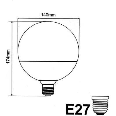 Ampoule LED G140 Silamp 25W 220V 300° Neutre - Intérieur - Publicité Ampoule LED G140 Silamp 25W 220V 300° Neutre - Intérieur - Publicité