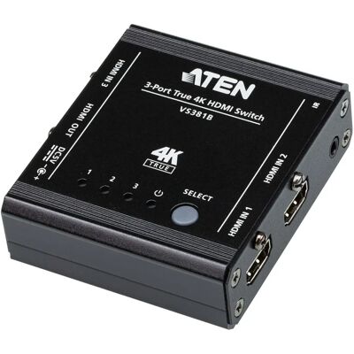 ATEN VS381B Interruptor HDMI 4K de 3 portas - Switch de vídeo ATEN VS381B Interruptor HDMI 4K de 3 portas - Switch de vídeo