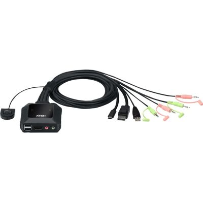 ATEN CS52DP 2-Port DisplayPort USB-C KVM-Switch - Schwarz ATEN CS52DP 2-Port DisplayPort USB-C KVM-Switch - Schwarz