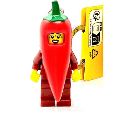 Portachiavi Minifigure Ragazza Peperoncino LEGO Portachiavi Minifigure Ragazza Peperoncino LEGO