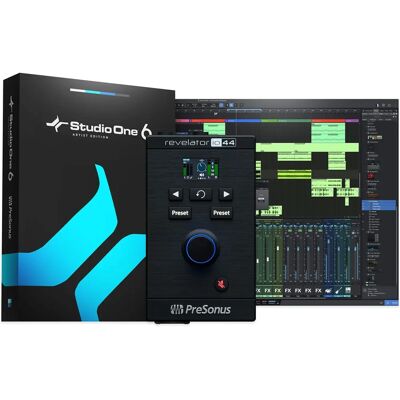 PreSonus Revelator io44 - USB-C Audio Interface - Compact, DSP Effects, Microphone Preamp, Software Bundle PreSonus Revelator io44 - USB-C Audio Interface - Compact, DSP Effects, Microphone Preamp, Software Bundle