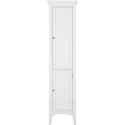 Teamson Home Bathroom White Wooden Tall Cabinet - Bathroom Storage Teamson Home Bathroom White Wooden Tall Cabinet - Bathroom Storage