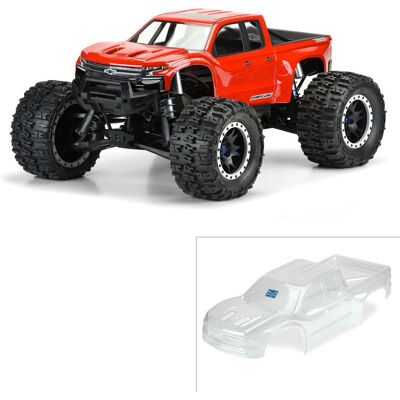 Corps pré-découpé transparent Pro-Line Chevy Silverado Z71 Trail Boss RC - Publicité Corps pré-découpé transparent Pro-Line Chevy Silverado Z71 Trail Boss RC - Publicité