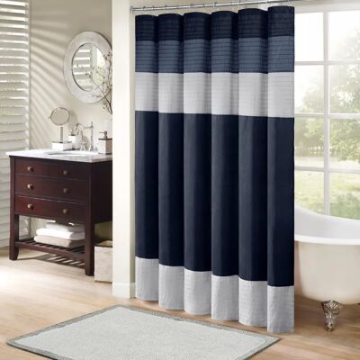 Madison Park Marine Blue Striped Shower Curtain - Shower Curtain Madison Park Marine Blue Striped Shower Curtain - Shower Curtain