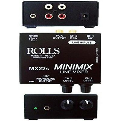 Rolls MX22s Mini Mix - Mixer audio con 3.5mm & RCA Rolls MX22s Mini Mix - Mixer audio con 3.5mm & RCA