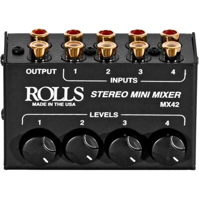 Mixer Mini Stereo Rolls MX-42 - 4 Canali Passivo Compatto Mixer Mini Stereo Rolls MX-42 - 4 Canali Passivo Compatto