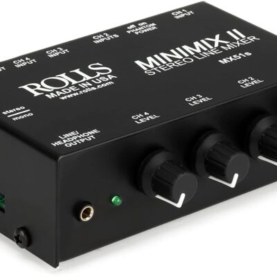 Mixer stereo Rolls MX51s MiniMix II - Compatto e versatile Mixer stereo Rolls MX51s MiniMix II - Compatto e versatile