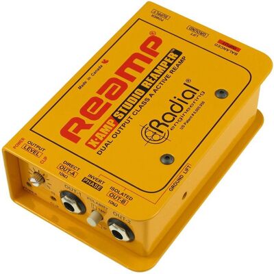 Radial X-Amp Boîte de Re-amplification Active - DI Box - Publicité Radial X-Amp Boîte de Re-amplification Active - DI Box - Publicité