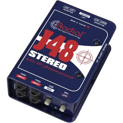 Radial J-48 Stereo DI aktiv Phantom-gefüllt 48V - DI Box Radial J-48 Stereo DI aktiv Phantom-gefüllt 48V - DI Box