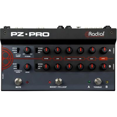 Préampli acoustique Radial PZ-Pro - 2 canaux - Publicité Préampli acoustique Radial PZ-Pro - 2 canaux - Publicité