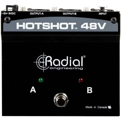 Radial HotShot - Microphone Switch - 48V Phantom Power Radial HotShot - Microphone Switch - 48V Phantom Power