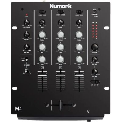Mikser DJ 3-kanałowy Numark M4BLACK z EQ i wymiennym crossfaderem Mikser DJ 3-kanałowy Numark M4BLACK z EQ i wymiennym crossfaderem