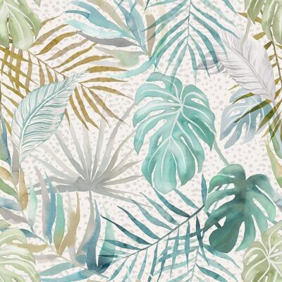 Ohpopsi - Wld53132w - Couleur Turquoise - Motif Palmes - Wallpaper - Publicité Ohpopsi - Wld53132w - Couleur Turquoise - Motif Palmes - Wallpaper - Publicité