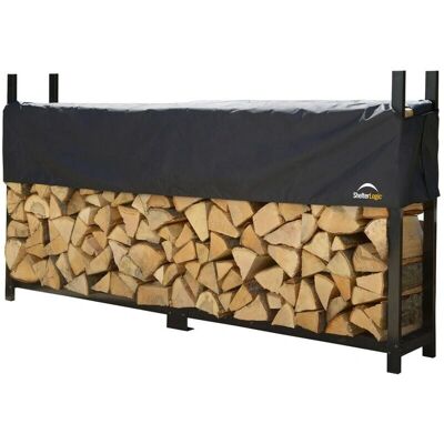 ShelterLogic Kaminholzregal - Stahl, Schwarz, 239cm x 119cm x 36cm - Kaminholzlager ShelterLogic Kaminholzregal - Stahl, Schwarz, 239cm x 119cm x 36cm - Kaminholzlager