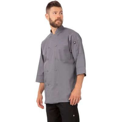 Chef Works unisex gray XXL chef coat - Chef Work's unisex coat Chef Works unisex gray XXL chef coat - Chef Work's unisex coat