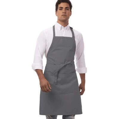 Chef Works Gray Adjustable Bib Apron - Apron Chef Works Gray Adjustable Bib Apron - Apron