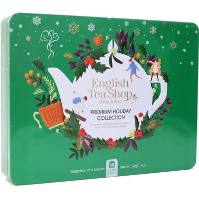 Zestaw Organicznych Herbat Świątecznych English Tea Shop - Zielona Metalowa Puszka Zestaw Organicznych Herbat Świątecznych English Tea Shop - Zielona Metalowa Puszka