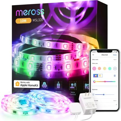 Ruban LED RGB Meross MSL320 - Lampe Wi-Fi Intelligente 10m - Publicité Ruban LED RGB Meross MSL320 - Lampe Wi-Fi Intelligente 10m - Publicité