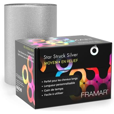 Framar Zilveren Haarfolie Rol - Embossed, 320ft, Medium Framar Zilveren Haarfolie Rol - Embossed, 320ft, Medium