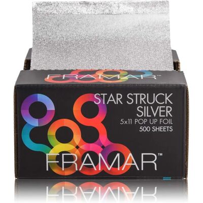 Framar Značka Star Struck Stříbrná Fólie na Vlasy - 500 Listů Framar Značka Star Struck Stříbrná Fólie na Vlasy - 500 Listů