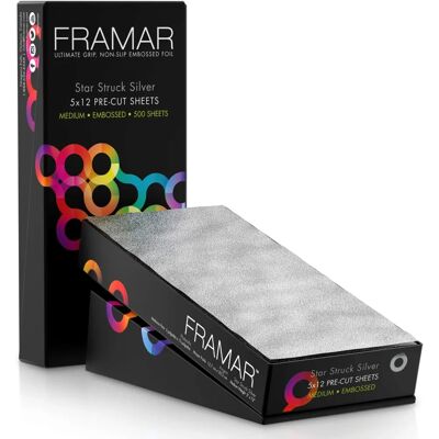 Framar Foli de Color Argenté Pré-découpé - 5x12 cm - Publicité Framar Foli de Color Argenté Pré-découpé - 5x12 cm - Publicité