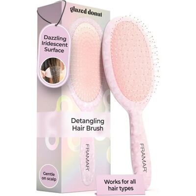 Framar Glazed Donut Modèle Brosse Démêlante - Brosse pour tous les types de cheveux - Publicité Framar Glazed Donut Modèle Brosse Démêlante - Brosse pour tous les types de cheveux - Publicité