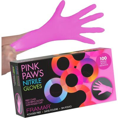Gants Nitrile Pink Paws de Framar - Gants Jetables - Publicité Gants Nitrile Pink Paws de Framar - Gants Jetables - Publicité