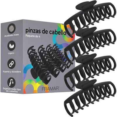 Framar Pinces à Griffes 4 pièces - Épingles à cheveux - Publicité Framar Pinces à Griffes 4 pièces - Épingles à cheveux - Publicité