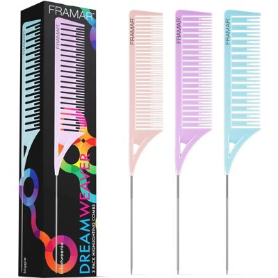 Peignes Framar Dream Weaver Pastel - Ensemble de 3 - Publicité Peignes Framar Dream Weaver Pastel - Ensemble de 3 - Publicité