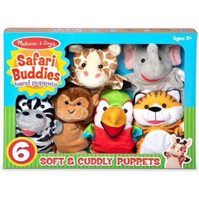 Melissa & Doug Safari Friends Hand Puppets - Stuffed Toy Melissa & Doug Safari Friends Hand Puppets - Stuffed Toy