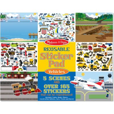 Melissa & Doug Fahrzeug-Stickerbuch - Reisespielzeug für Kinder Melissa & Doug Fahrzeug-Stickerbuch - Reisespielzeug für Kinder