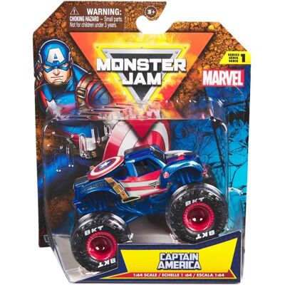 Monster Jam - Captain America 1:64 - 1:64 Scale - Action Figure Monster Jam - Captain America 1:64 - 1:64 Scale - Action Figure