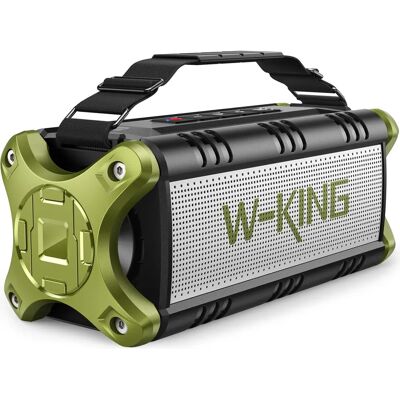 Haut-parleur Bluetooth portable W-KING 50W - Étanche - Publicité Haut-parleur Bluetooth portable W-KING 50W - Étanche - Publicité