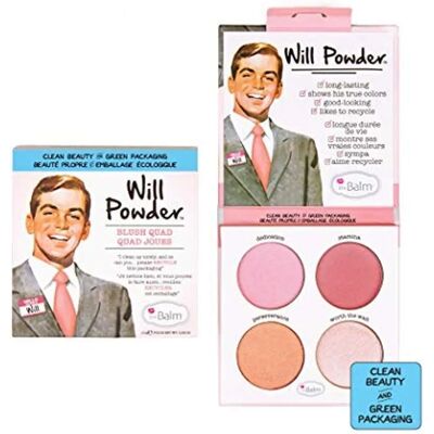 theBalm Will Powder Paleta de Colorete y Sombras - Maquillaje Facial theBalm Will Powder Paleta de Colorete y Sombras - Maquillaje Facial