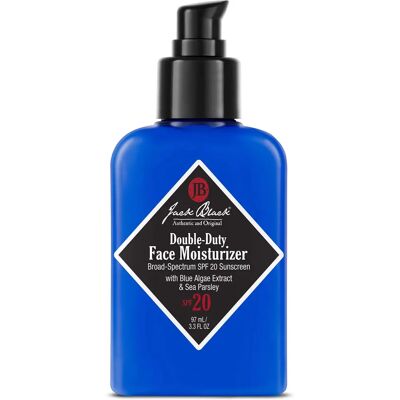 Jack Black Hydratant Visage Double-Duty - SPF 20 Protection Solaire - Publicité Jack Black Hydratant Visage Double-Duty - SPF 20 Protection Solaire - Publicité